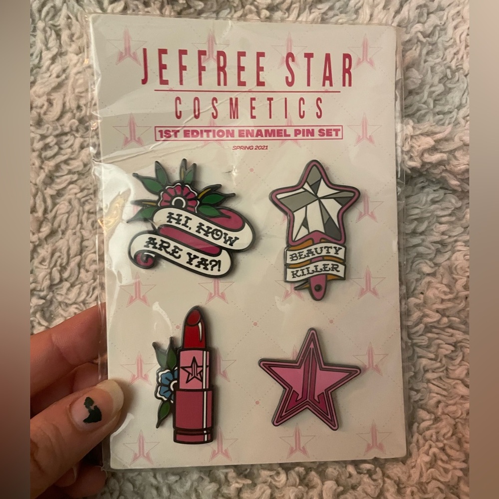 NWT Jeffree Star Cosmetics 1st Edition Enamel Pin Set